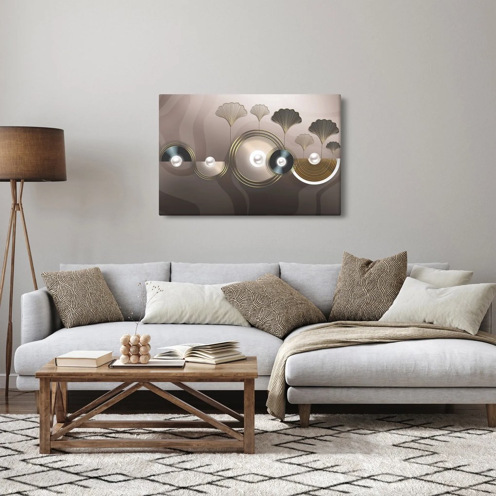 Kép - Aranybarna absztrakció (90x60 cm)