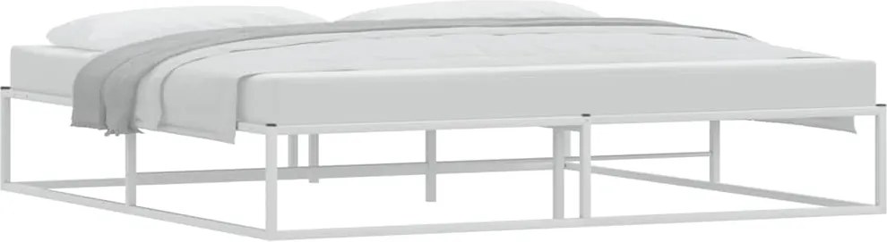 vidaXL ágykeret matrac nélkül fehér 200x200 cm fém ágykeret