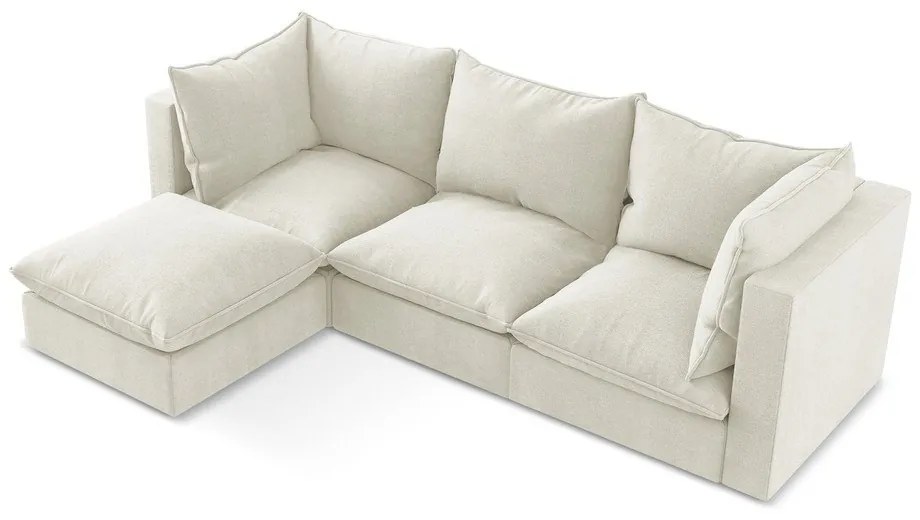 Bézs sarokkanapé (bal oldali-heverő résszel) Manao – Makamii