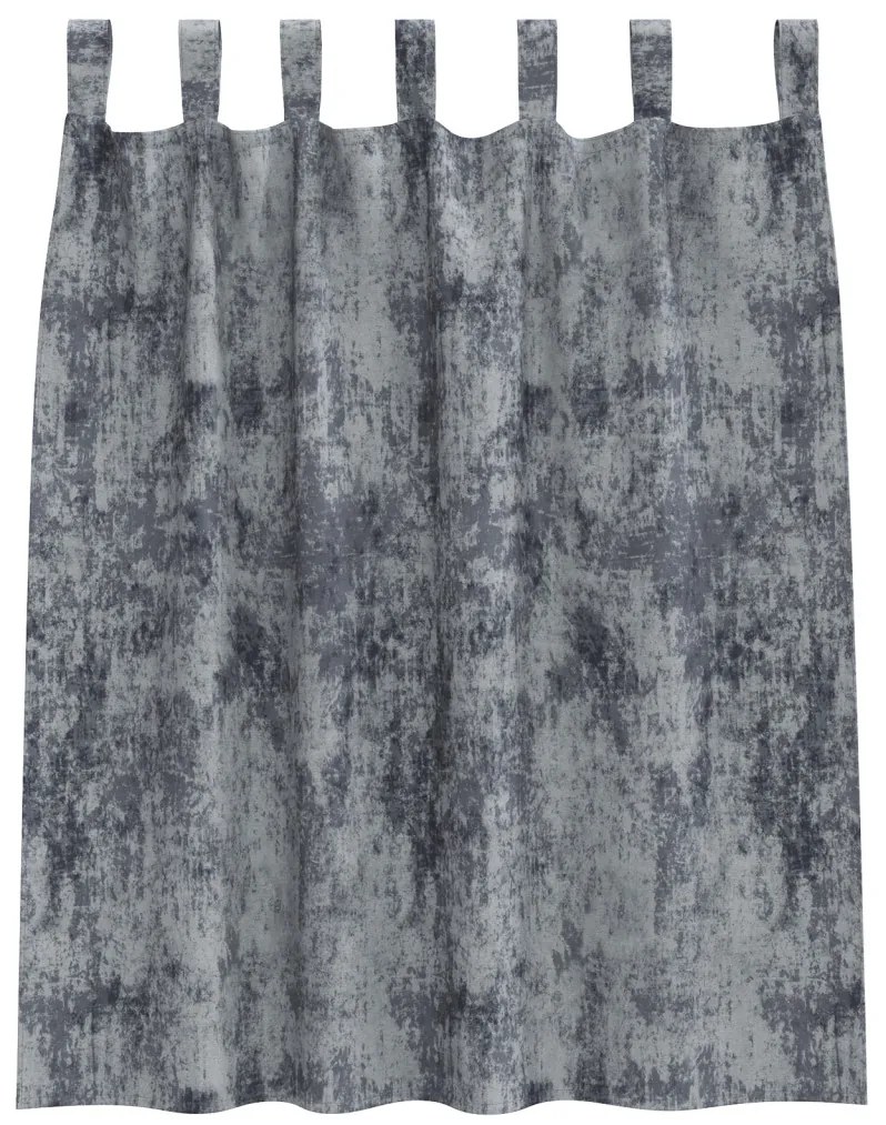 Vellúr Függöny 2 db Gombfüllel Ezüst Szürke 140x140 cm