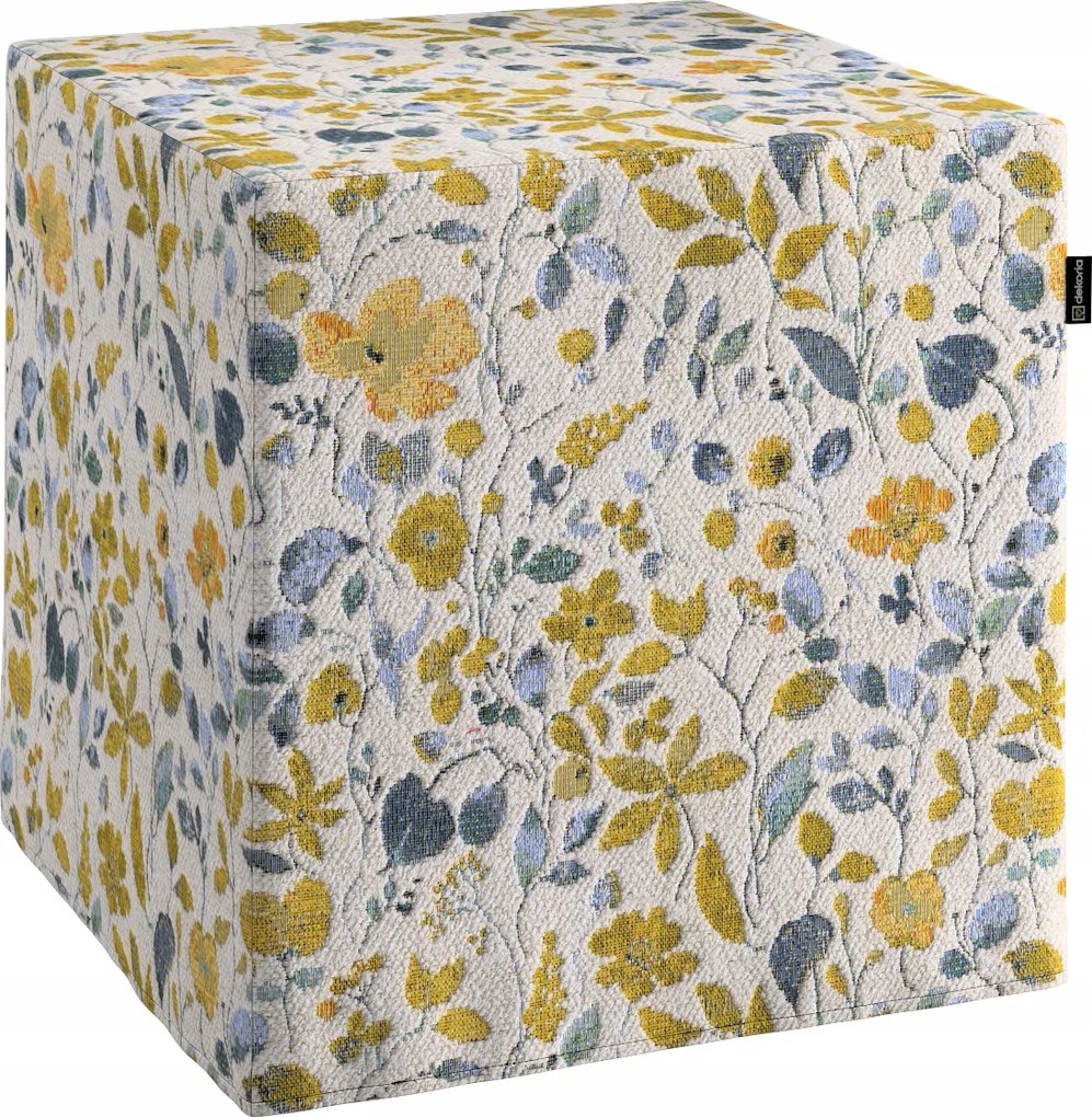 Dekoria Kocka puff sárga-kék