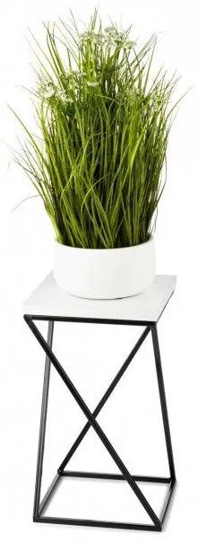 HowHomely Virágtartó LOFT 40x24 cm fekete/fehér DD0435
