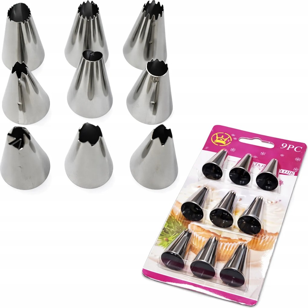 Cukrászati Ujjvégek Krém Torta Dekorátor Szett 9 db-os