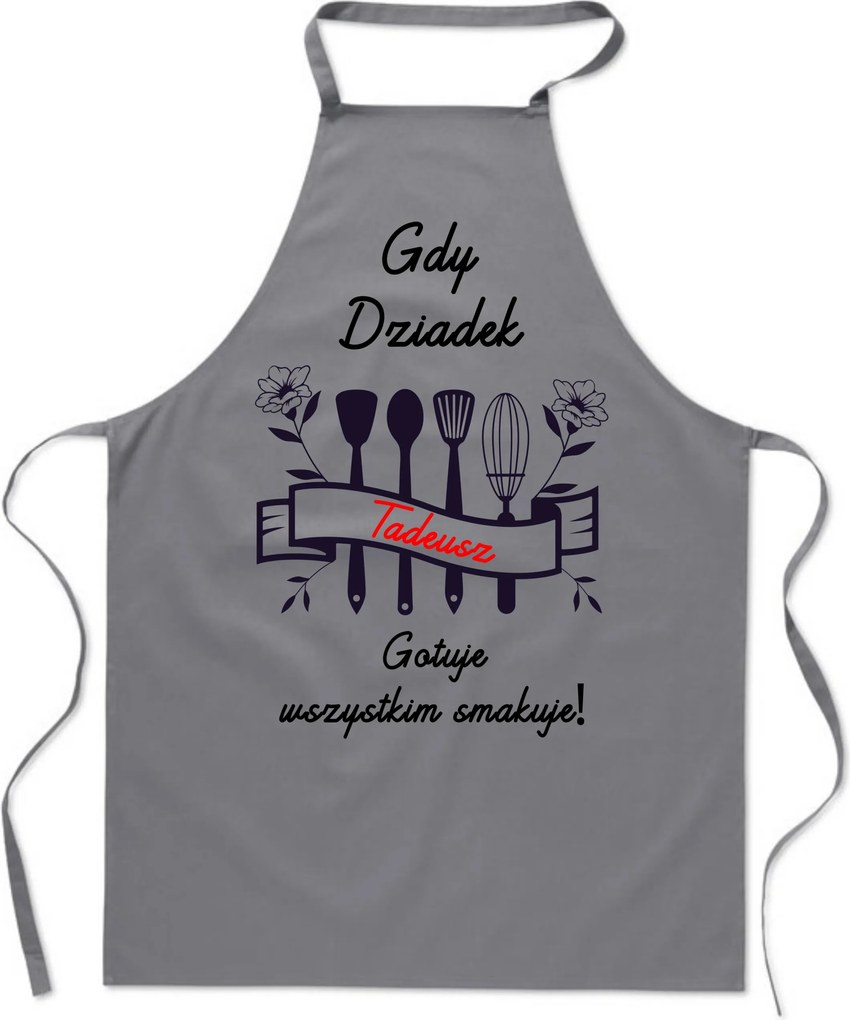 Konyhai kötény Amikor a nagypapa (név) főz mindenkinek ízlik Ajándék