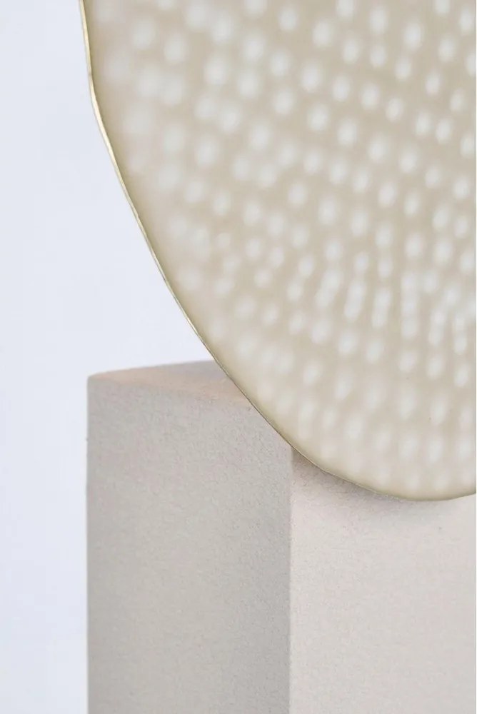 Bézs fém asztali lámpa fém búrával (magasság 57 cm) Neev – Bizzotto