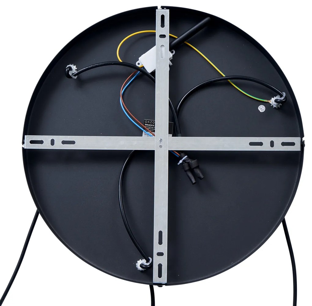 Smart hanglamp zwart rond 3-lichts incl. Wifi G95 - Indu