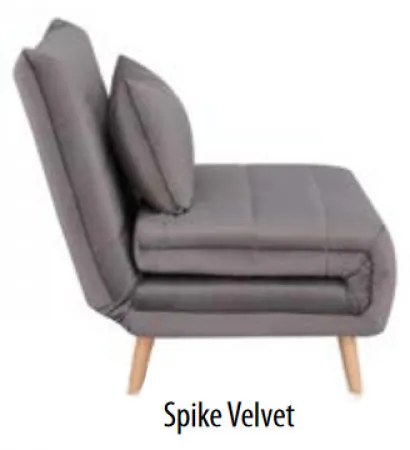 Spike Velvet kanapéágy Szürke - Bársony