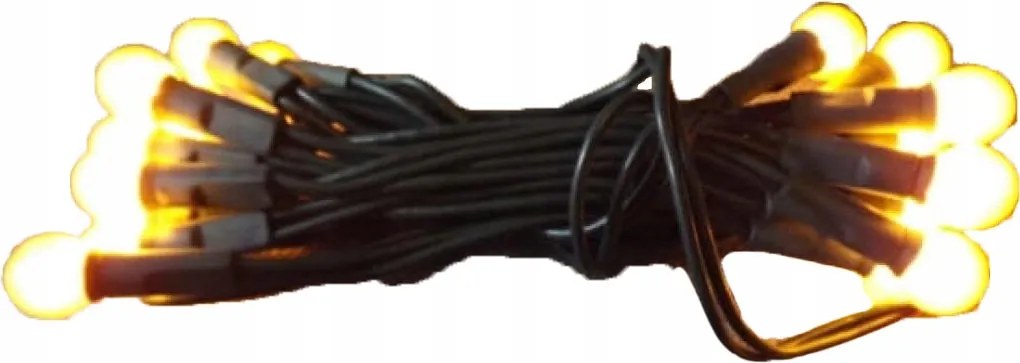 20 LED-es lámpák gömbök sárga világítás díszek