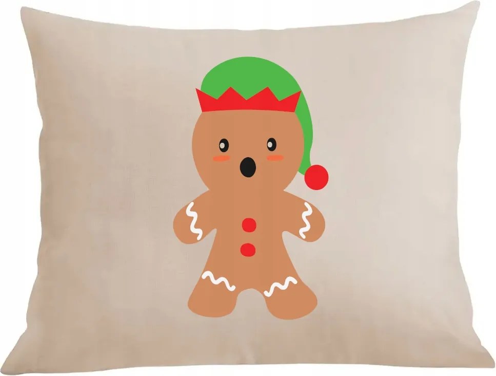 Párna párnahuzat karácsonyi mintás mézeskalács karácsony