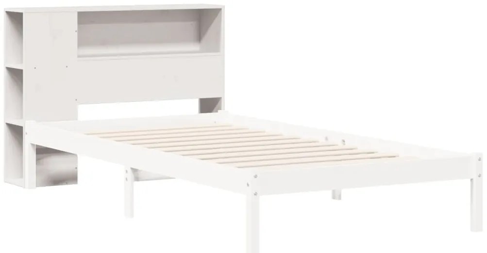fehér tömör fenyőfa fejtámla tárolóval 100 cm