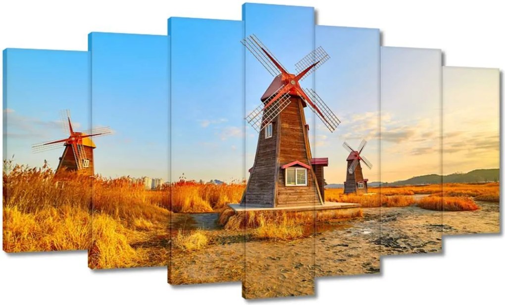 Festmények 140x80 Fa szélmalom Tájképek