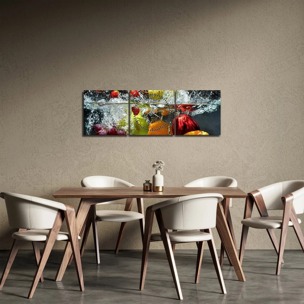 Kép - gyümölcs (órával) (90x30 cm)