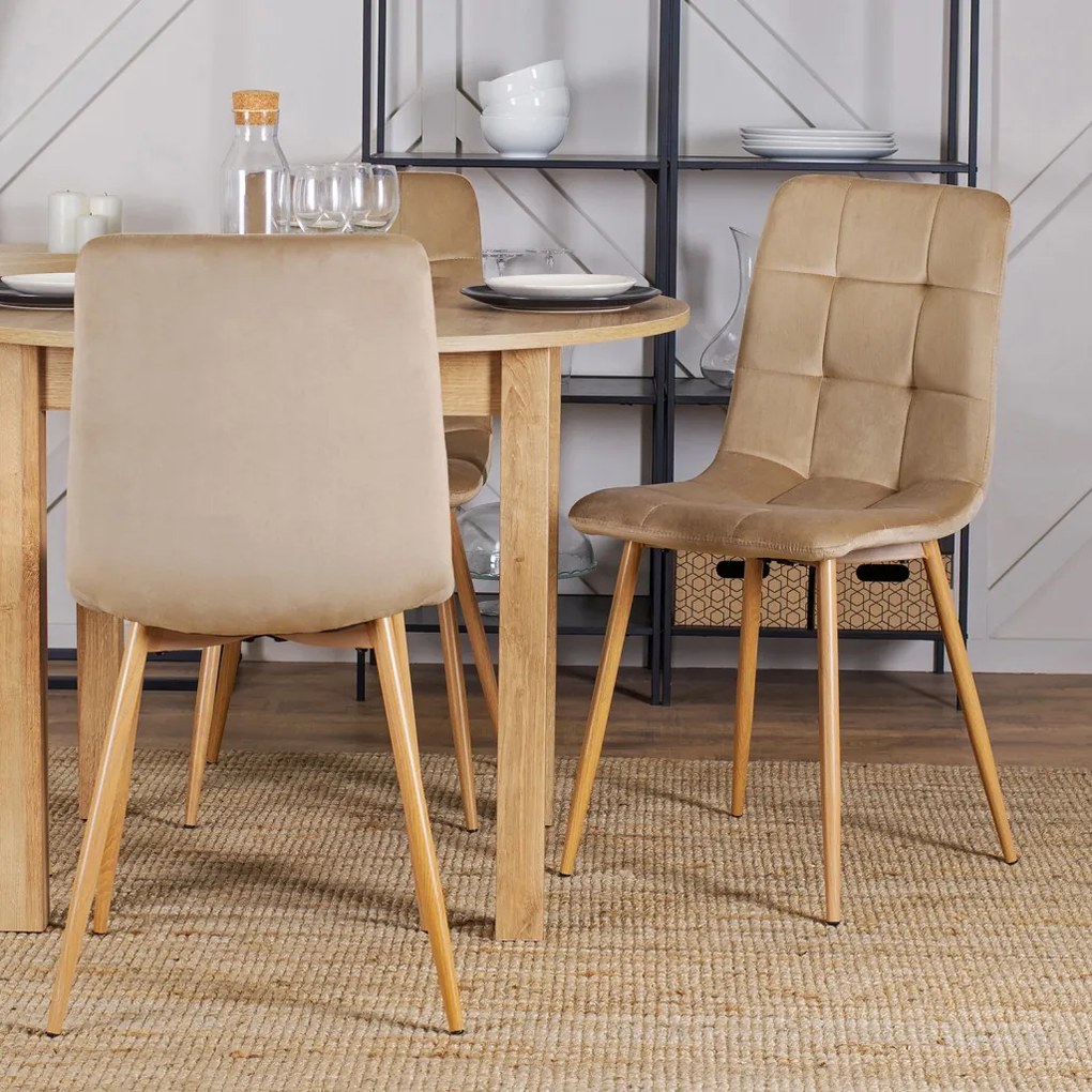Bézs Bársony Étkezőszék. FREDY