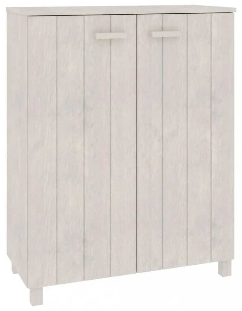 HAMAR fehér tömör fenyőfa cipőszekrény 85 x 40 x 108 cm