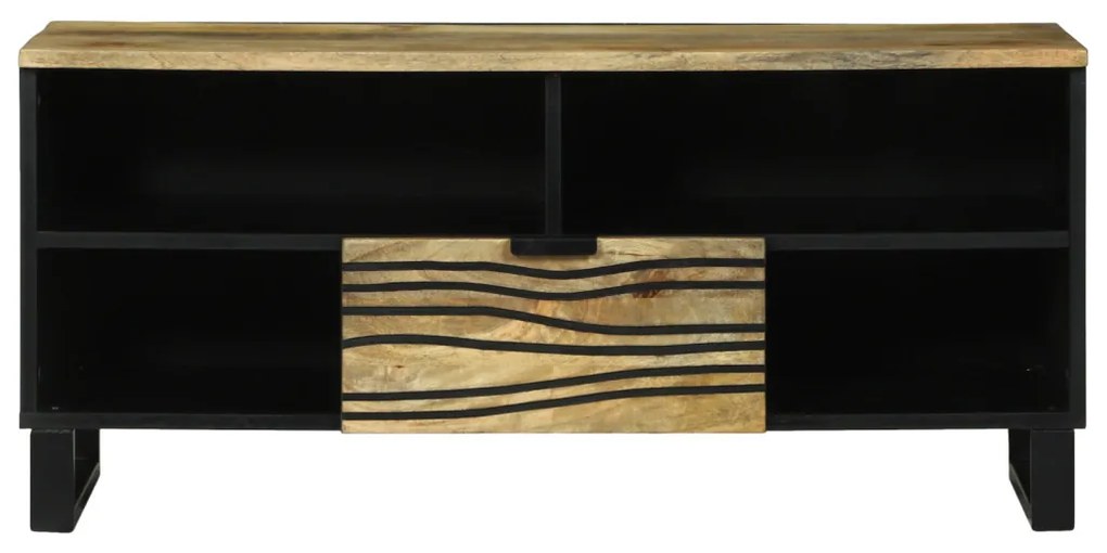 tévé szekrény - 100 x 33,5 x 46 cm, tömör mangóból.