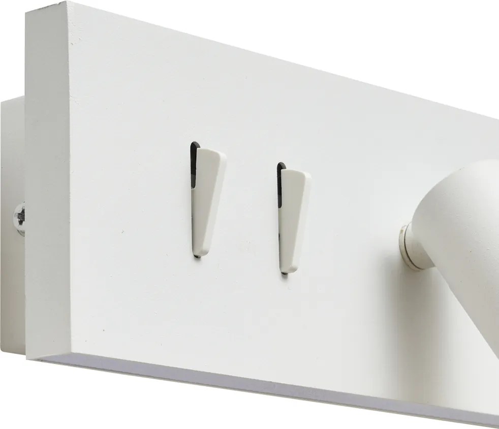 2 darabos modern, állítható fehér fali lámpa USB-C-vel, LED-del - Modric