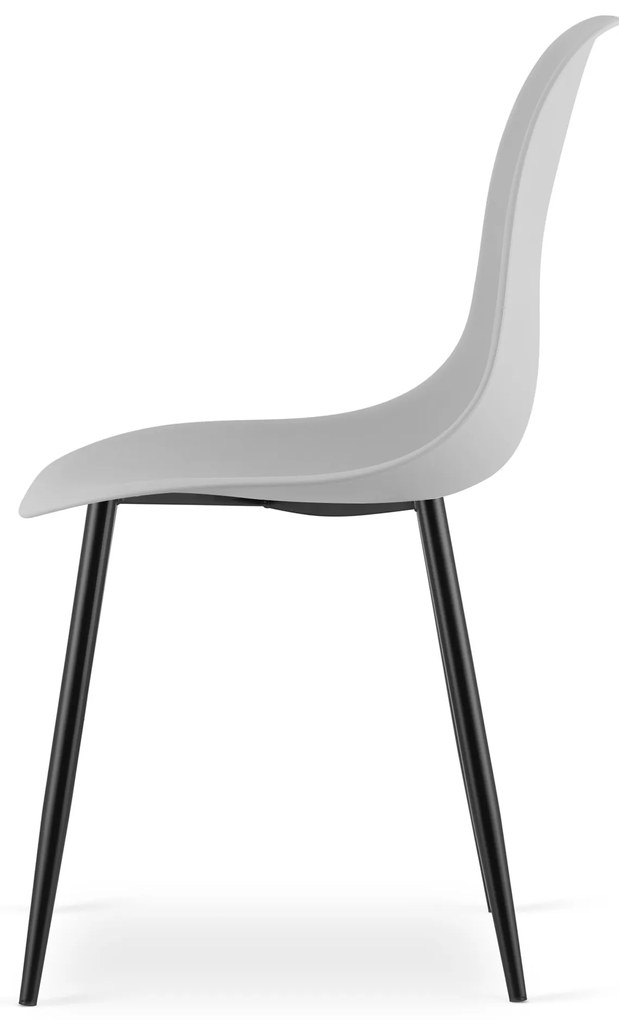 AKCIÓ Világosszürke OSAKA szék fekete lábakkal II. osztály