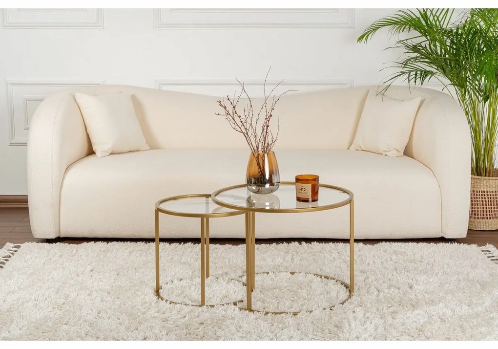 Aurum Gold dohányzóasztal szett 60 cm, 2 db