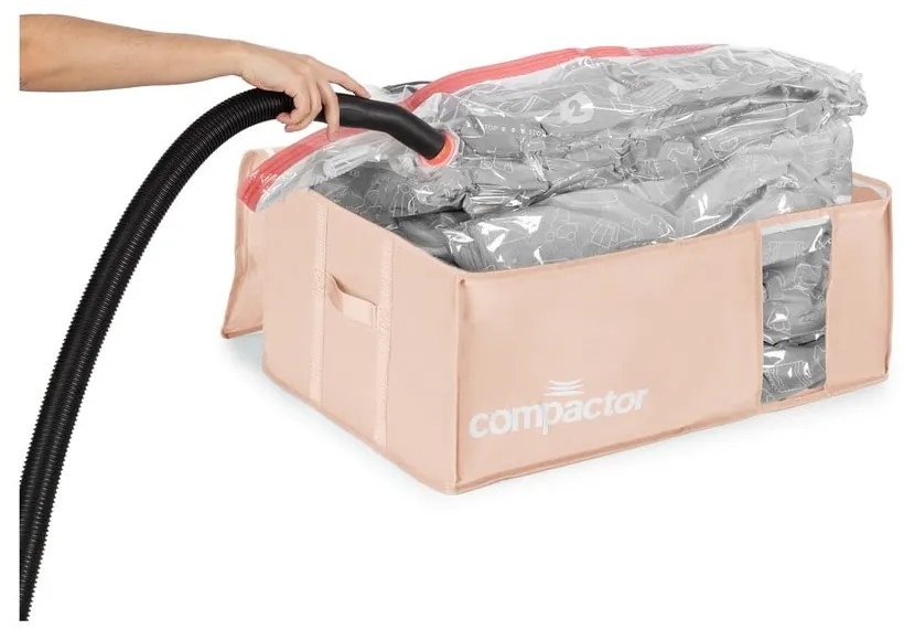 Vákuumos műanyag ruhatároló doboz 65x45x27 cm Pink Edition – Compactor