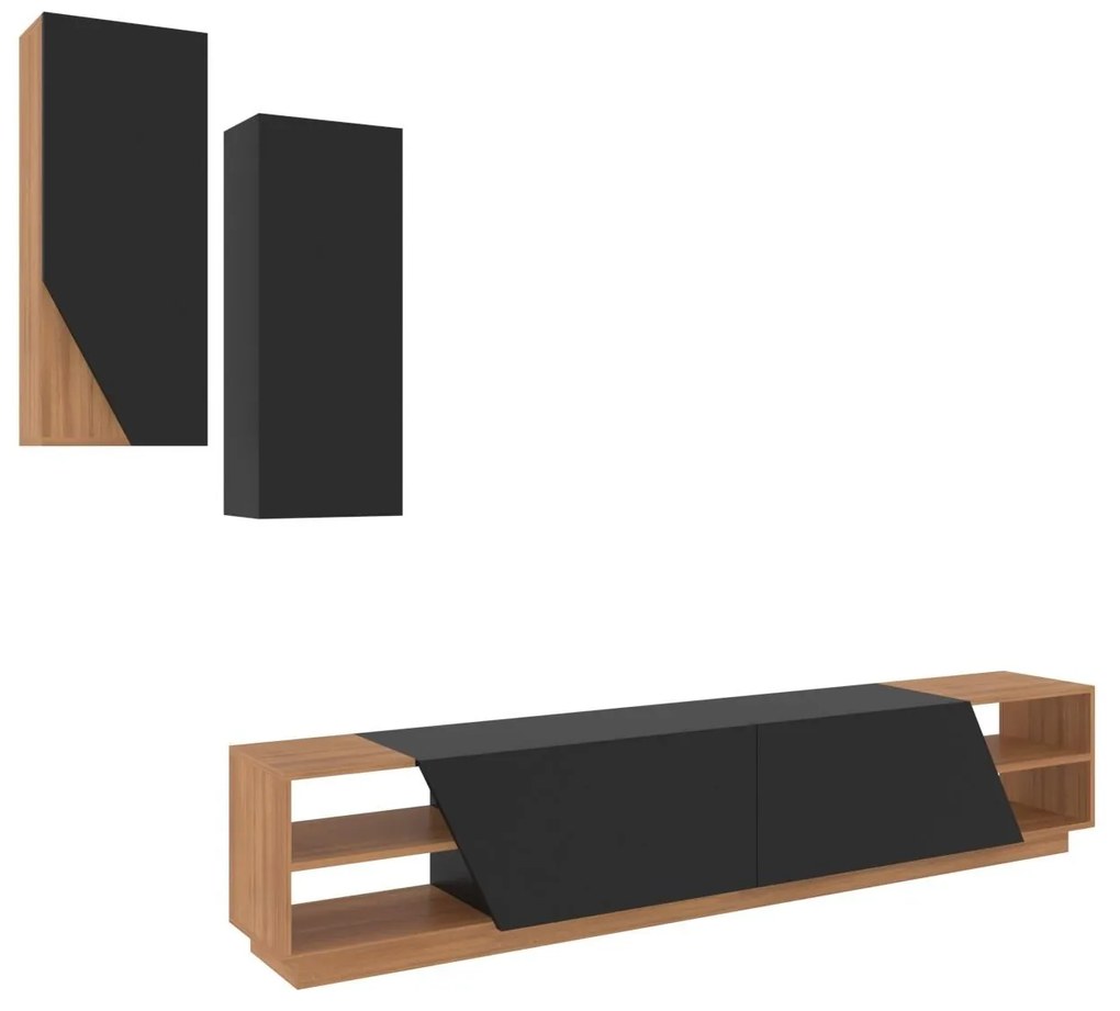 Nappali fal Ziva (fekete + teak) . 1102660