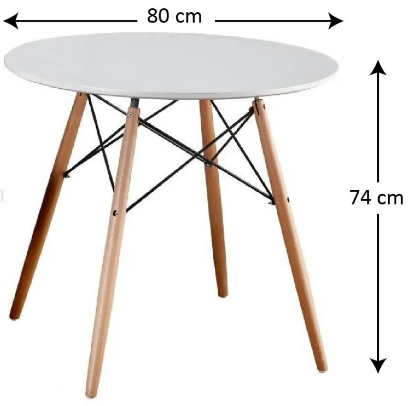 GAMIN II NEW modern 80cm étkezőszett 4 étkezőszékkel