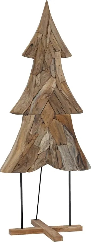 vidaXL Karácsonyfa állvánnyal Barna 181,5 cm Tömör tíkfa