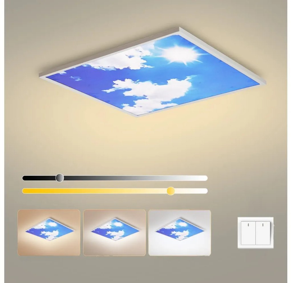 Brilagi - SLIMFRAME LED mennyezeti lámpatest 58W/230V 60x60 cm ezüst/kék
