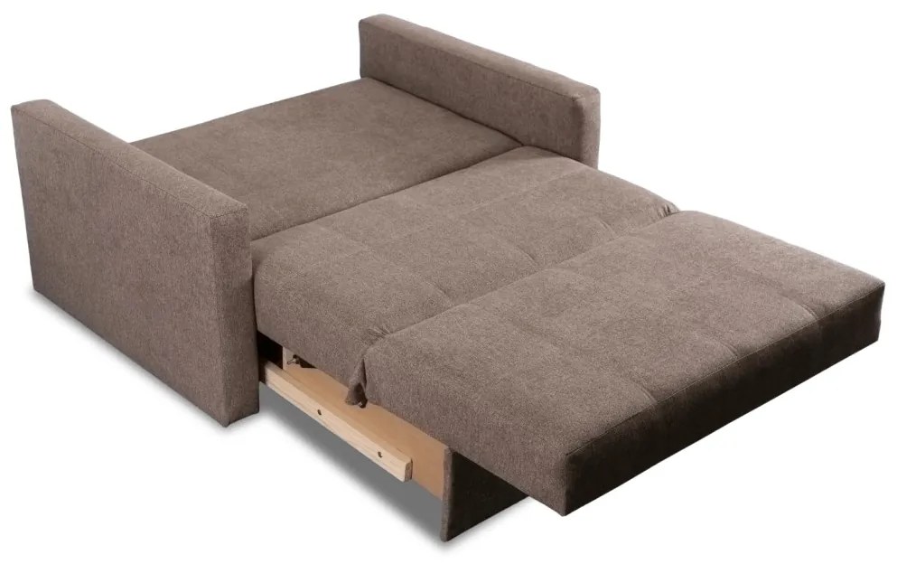 Kétszemélyes kihúzható fotelágy bézs színben – MILAN 2