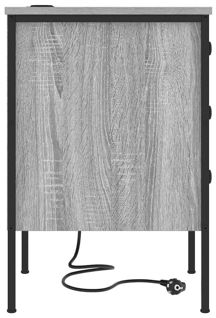 Éjjeli Szekrények 2 pcs Szürke sonoma 42 x 41 x 61 cm Faanyag