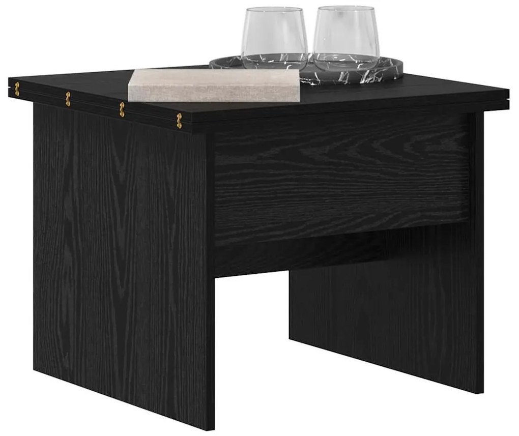 vidaXL Dohányzóasztal Fekete tölgy 55 x 54,5 x 45 cm Faanyag