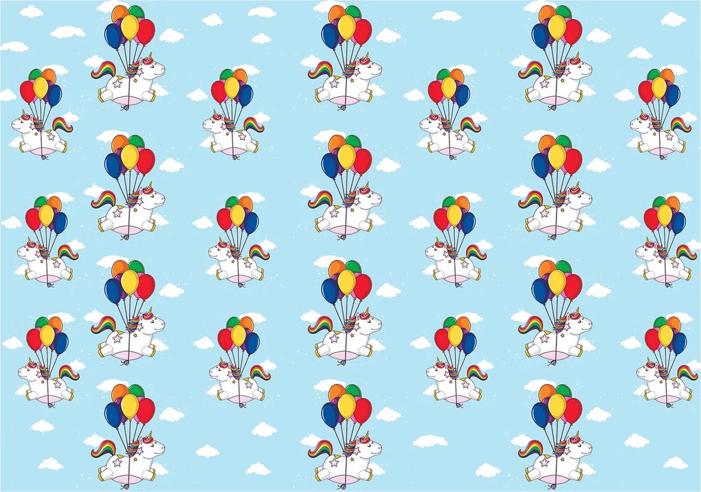 Flizelin fotótapéta Szivárvány unikornisok a felhőkben mágia 520x318 +ragasztó