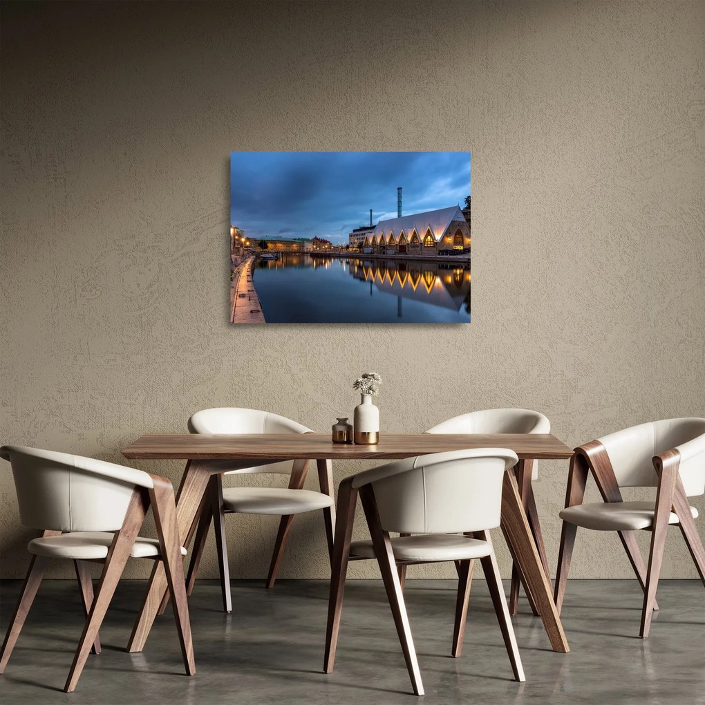 Vízcsatorna képe - Göteborg (üvegen) (70x50 cm)