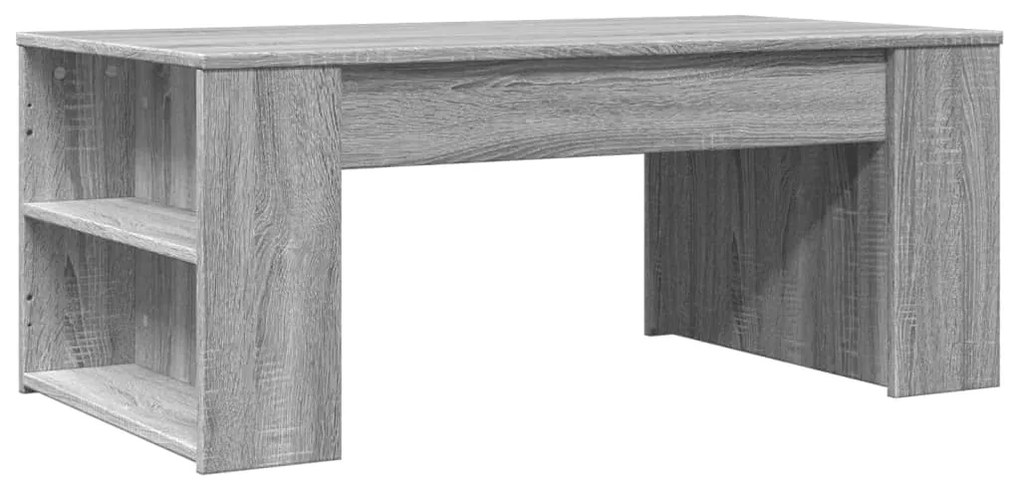 szürke sonoma színű szerelt fa dohányzóasztal 102 x 55 x 42 cm