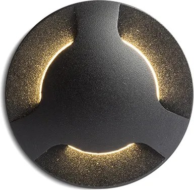 RENDL KICK III süllyesztett lámpa fekete 230V LED 3W IP54 3000K