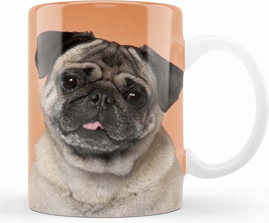 Mopsz Bögre születésnapi ajándék 330 ml porcelán kutyus bögre