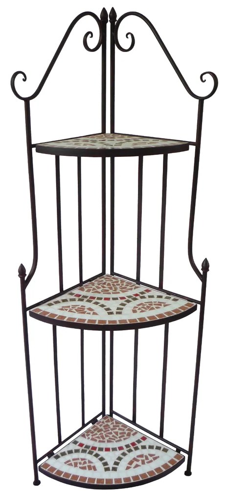 PRAKTIKER TÁROLÓ ÁLLVÁNY 3 POLCOS FÉM SAROK 34X50X141CM MOZAIKOS