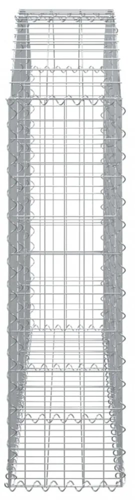 íves horganyzott vas gabion kosár 150x30x100/120 cm