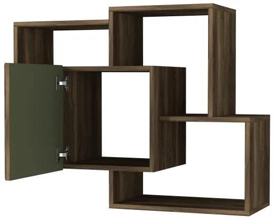 Fali polc ARCO 73x79,2 cm barna/zöld