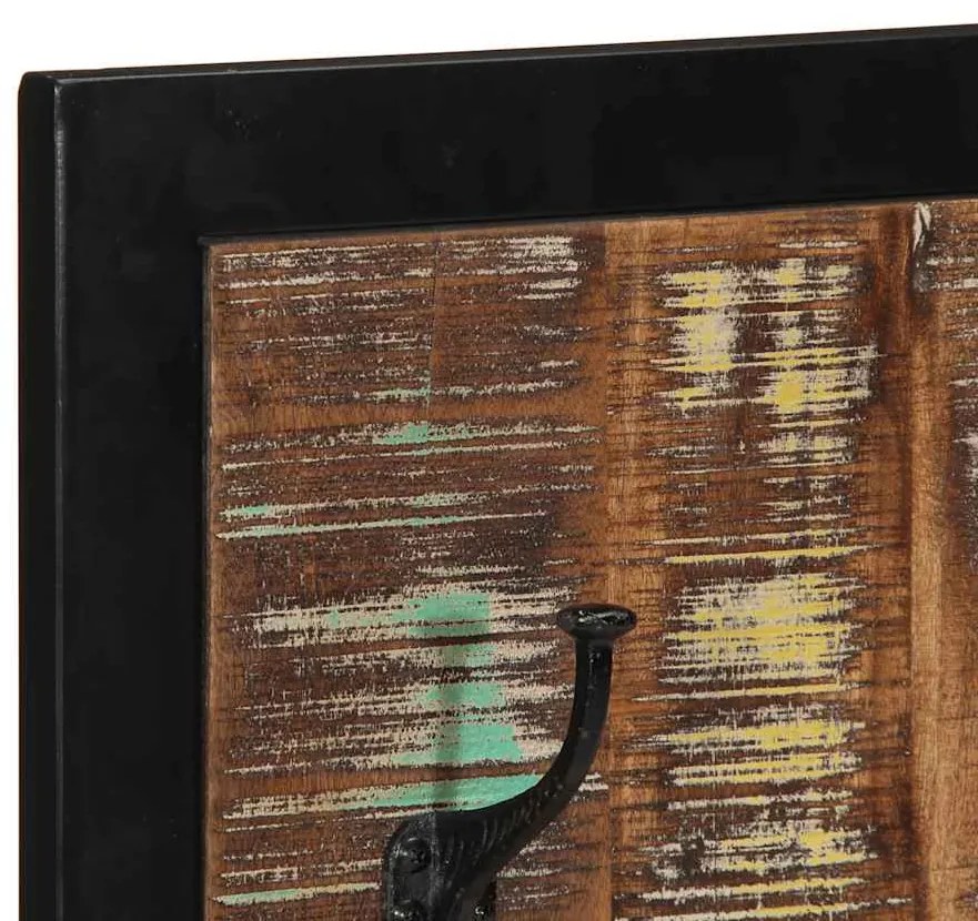 kabátállvány többszínű 40x2x80 cm tömörfa, újrahasznosított fa