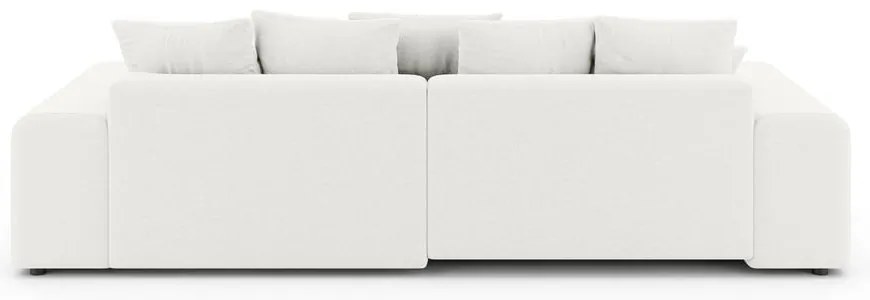 Fehér kinyitható tárolóhelyes sarokkanapé (variálható sarok) Luma – Ropez