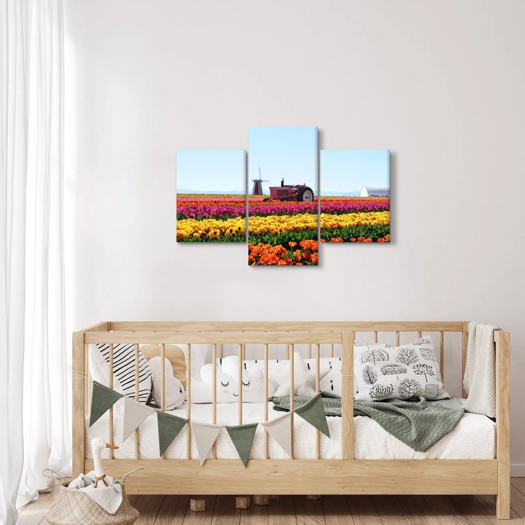 Tulipánfarm képe (90x60 cm)