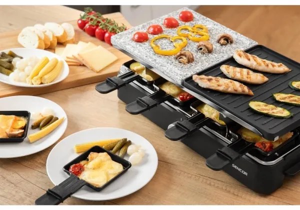 Sencor - Raclette grill kiegészítőkkel 1400W/230V