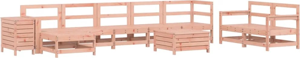 vidaXL 10 részes tömör duglászfenyő kerti kanapészett