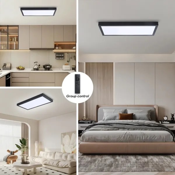 Brilagi - LED Dimmelhető lámpatest FRAME SMART LED/30W/230V fekete IP44 + távirányító