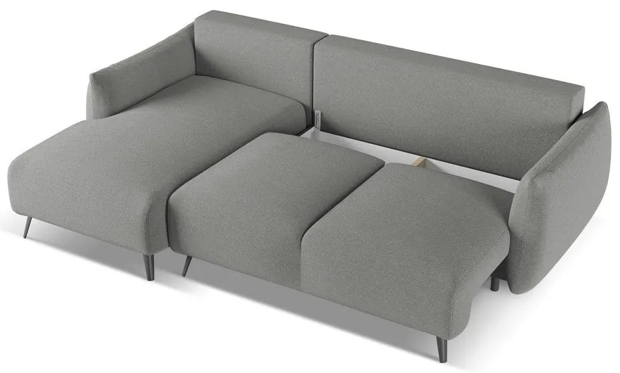 Világosszürke sarokkanapé (bal oldali) Malie – Makamii