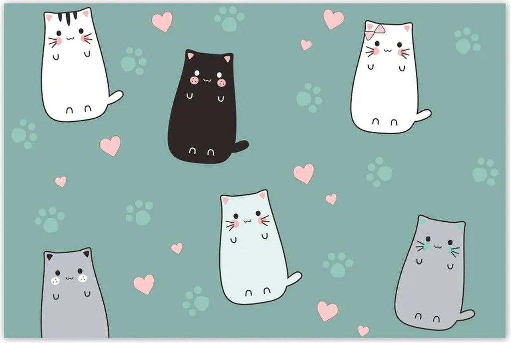 Poszterek 120x80 Cica Cicák Macskák