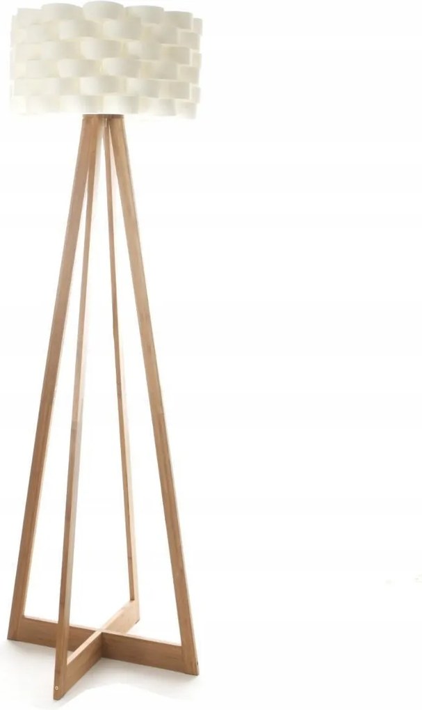 Bambusz Állólámpa Fehér Színben 150 CM Magas