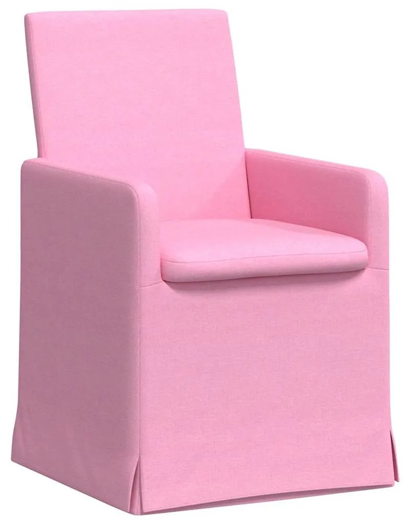 Étkező Székek 2 pcs Rózsaszín 57 x 67 x 95 cm szövet