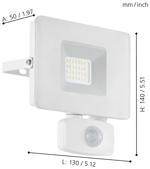 Eglo 33157 - LED Reflektor érzékelős FAEDO 3 LED/20W/230V IP44