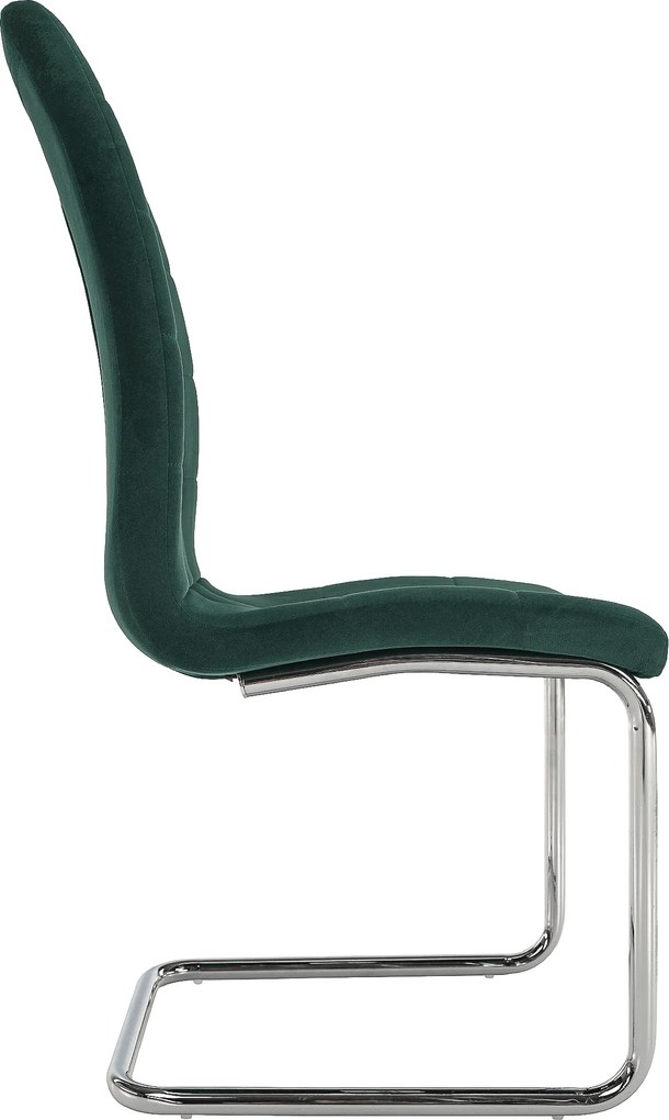 Étkezőszék, smaragd Velvet szövet/króm, SALOMA NEW
